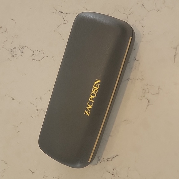 Zac Posen logo grey and gold eyeglasses Sunglasses case - Picture 3 of 7